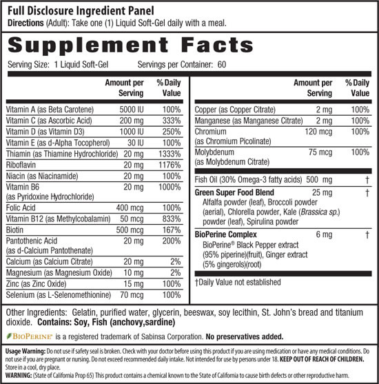 34 One A Day Nutrition Label - Labels Design Ideas 2020